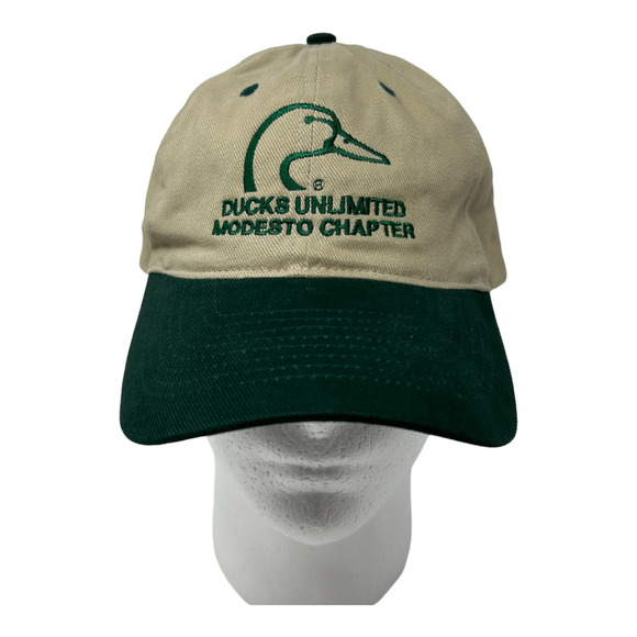 Ducks Unlimited Other - Ducks Unlimited Modesto Chapter Vintage Hat Cap Green Khaki Otto Adjustable